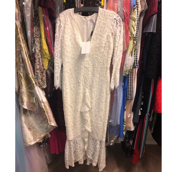 ALEXIS Lace Long Sleeved Midi Dress NWT - Picture 5 of 10